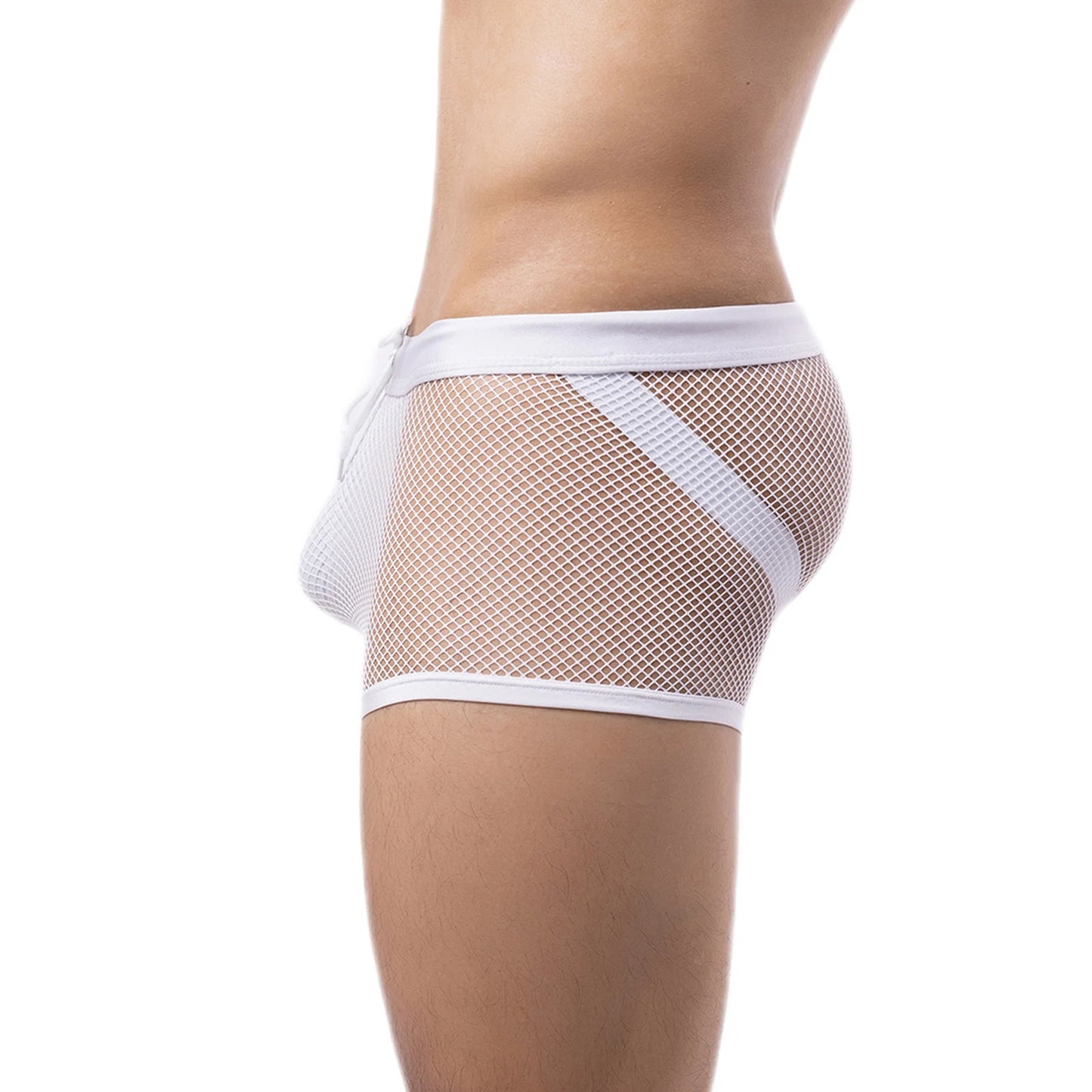 Boxer Jockstrap “Black Mesh” – Sous-vêtement Transparent Sexy pour Homme