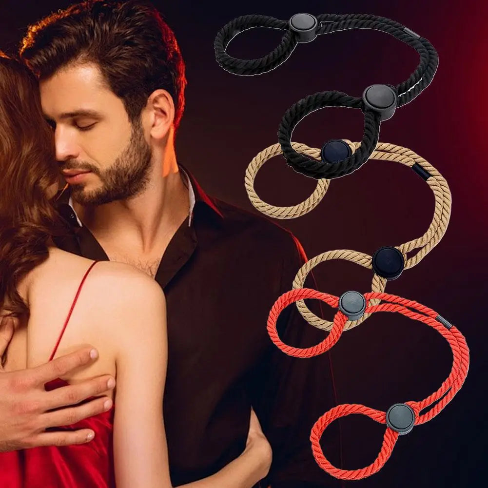 Menottes Douces & Sensuelles – Corde Coton Ajustable Pour attiser la flamme en douceur...