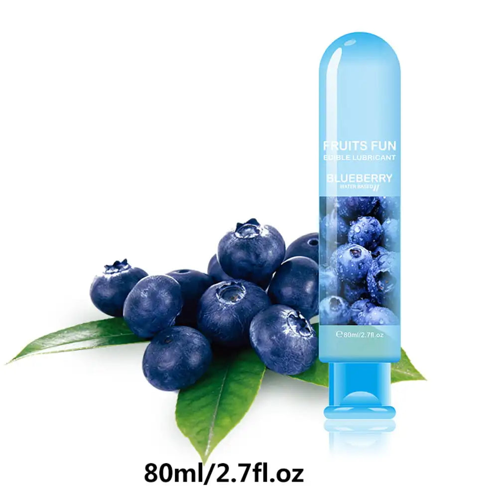 Lubrifiant Intime Comestible 80ml - Gel à Base d’Eau Saveur Fruits | Lubrification Longue Durée & Facile à Nettoyer