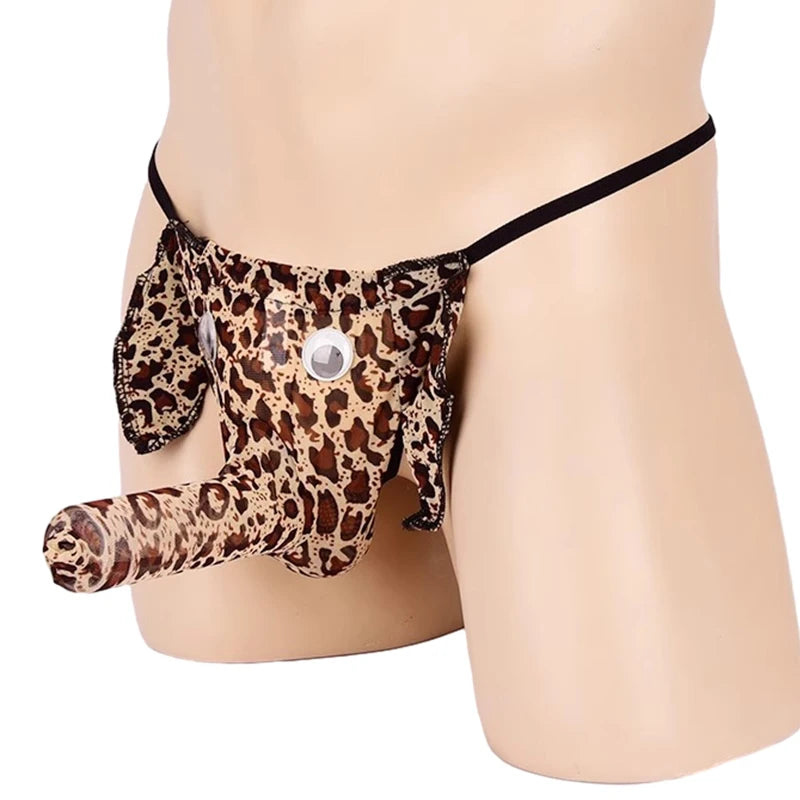 String Homme Éléphant – Slip Sexy Humour & Séduction, Tissu Extensible et Respirant