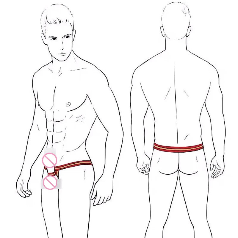 "Backfire" – String masculin ouvert avec cockring intégré & fesses nues