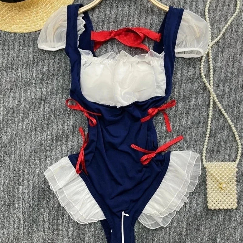 Body Sexy Bunny Girl – Ensemble Clubwear en Similicuir et Dentelle, Cosplay Nocturne Glamour