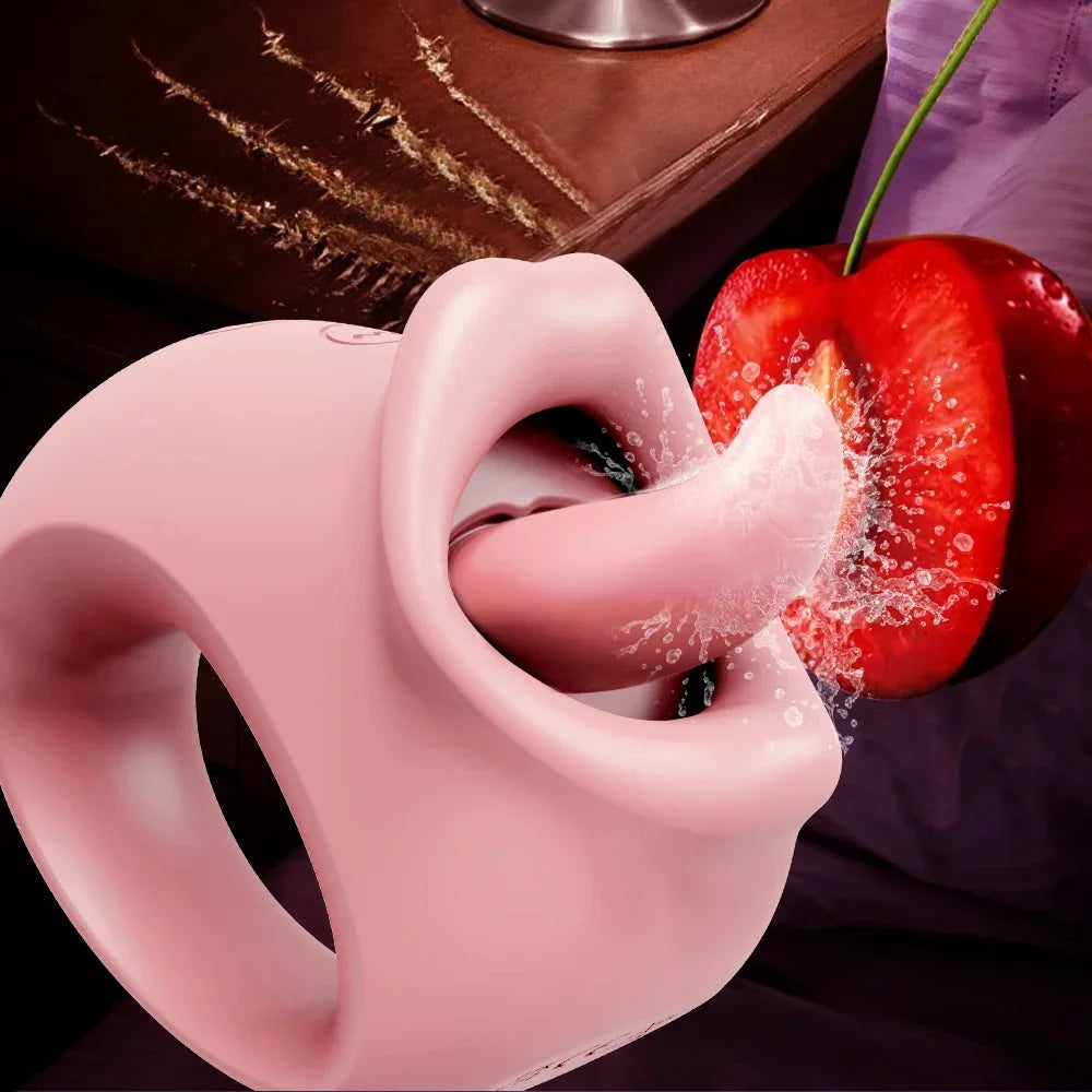 Stimulateur Clitoridien "Langue de Feu" – Vibration & Léchage | Télécommande Sans Fil