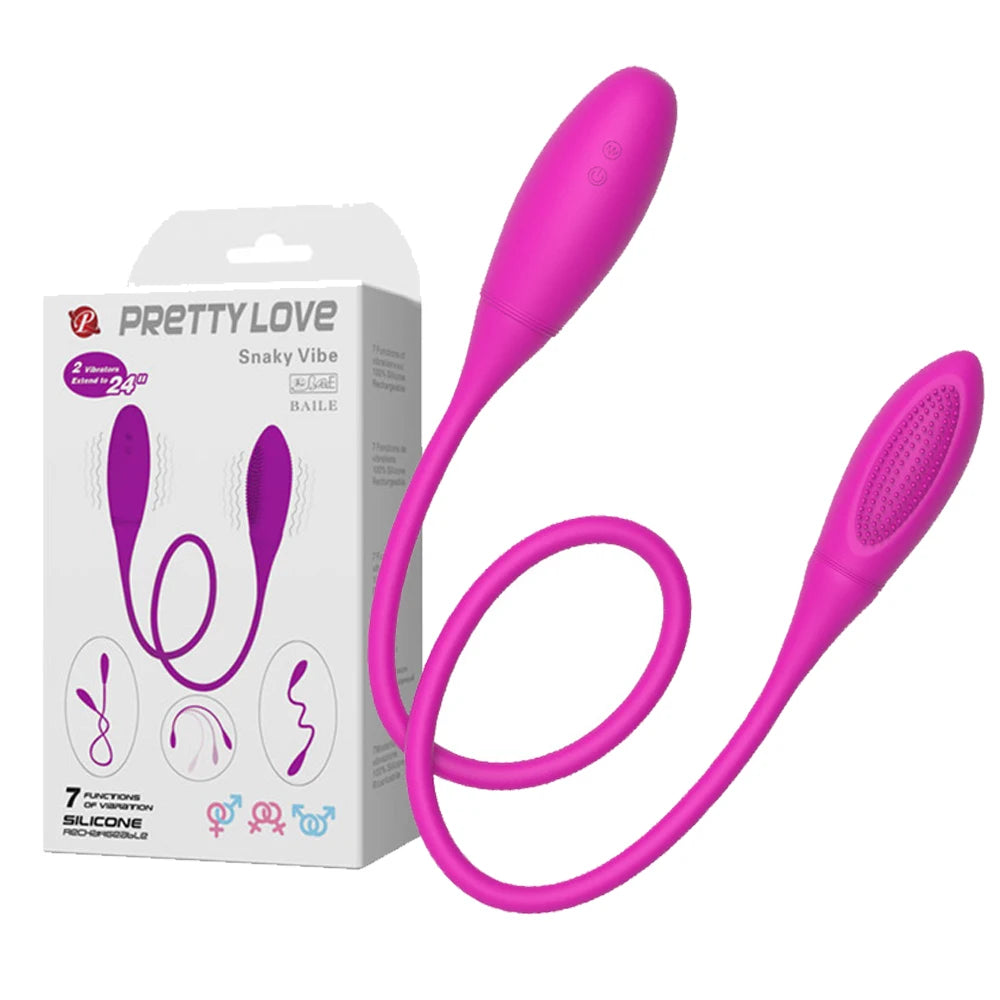 Vibromasseur Double Tête USB – Stimulation Clitoris & Point G | Sextoy Silencieux en Silicone pour Femme & Couple