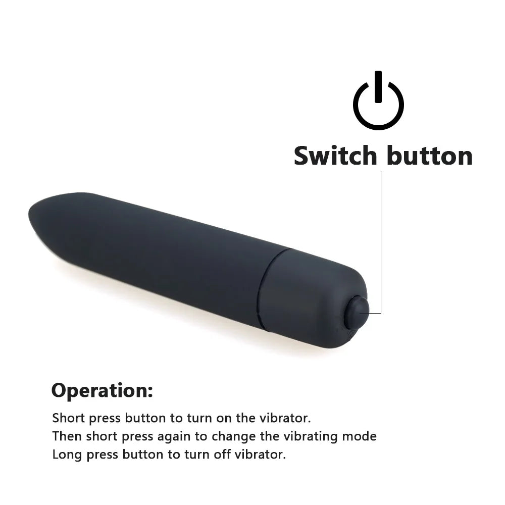 Mini Vibro Bullet – 10 Modes de Vibration – Stimulateur Clitoridien Discret et Puissant