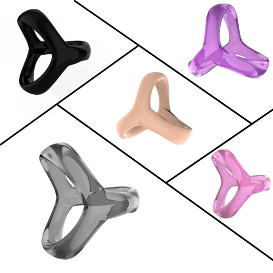 Cockring Triple Anneau Silicone – Anneau de Retardement Éjaculatoire et de Maintien de l’Érection