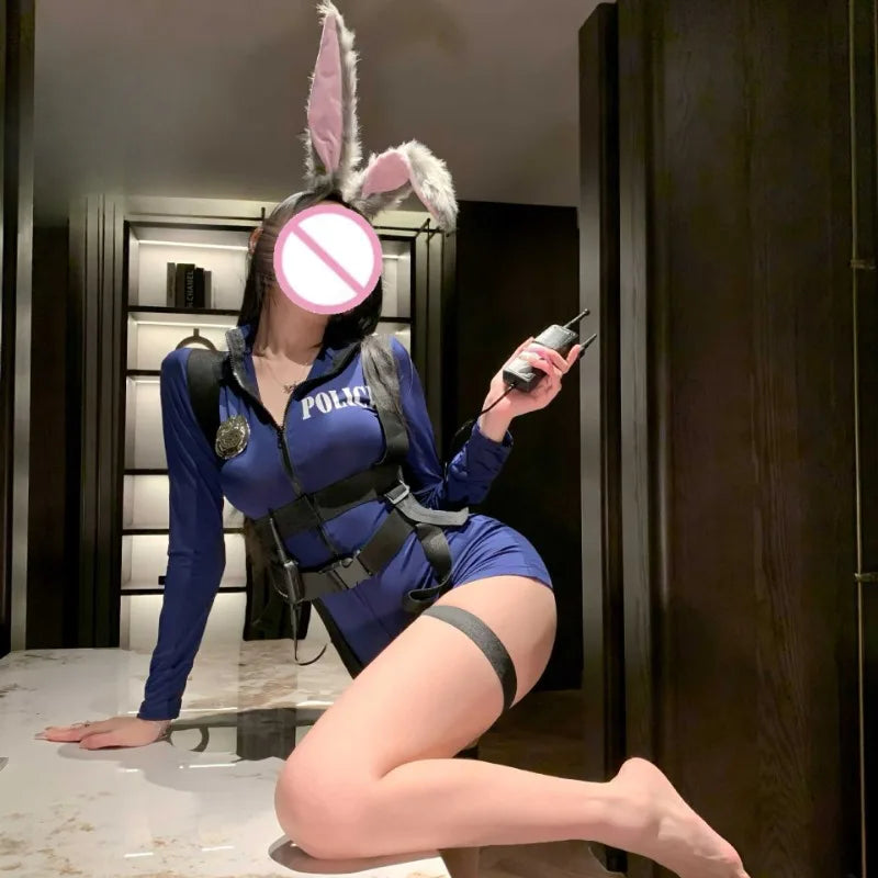 Ensemble Cosplay Sexy Policière – Grande Taille | Style Européen & Américain