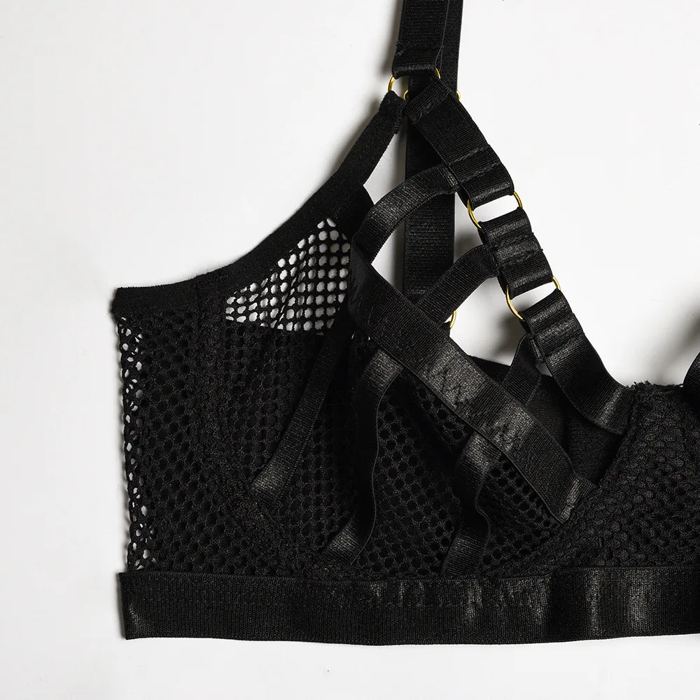 "Scarlet Empress" – Ensemble lingerie rouge sexy avec soutien-gorge, string et porte-jarretelles