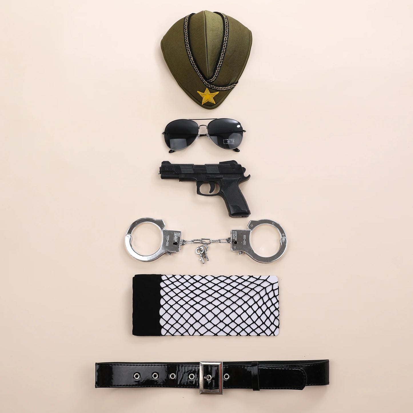 Uniforme Sexy Officier Militaire – Ensemble 7 pièces Rôle play & Lingerie Clubwear