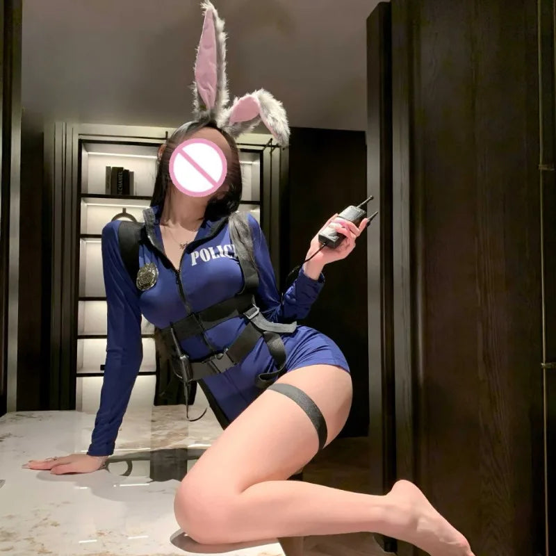 Ensemble Cosplay Sexy Policière – Grande Taille | Style Européen & Américain