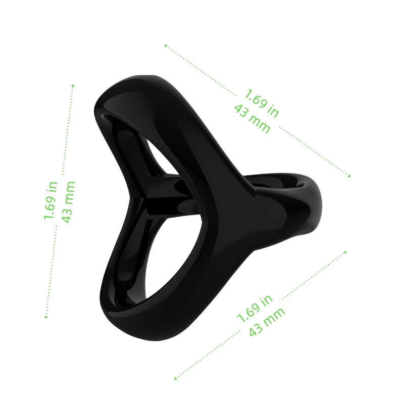 Cockring Triple Anneau Silicone – Anneau de Retardement Éjaculatoire et de Maintien de l’Érection