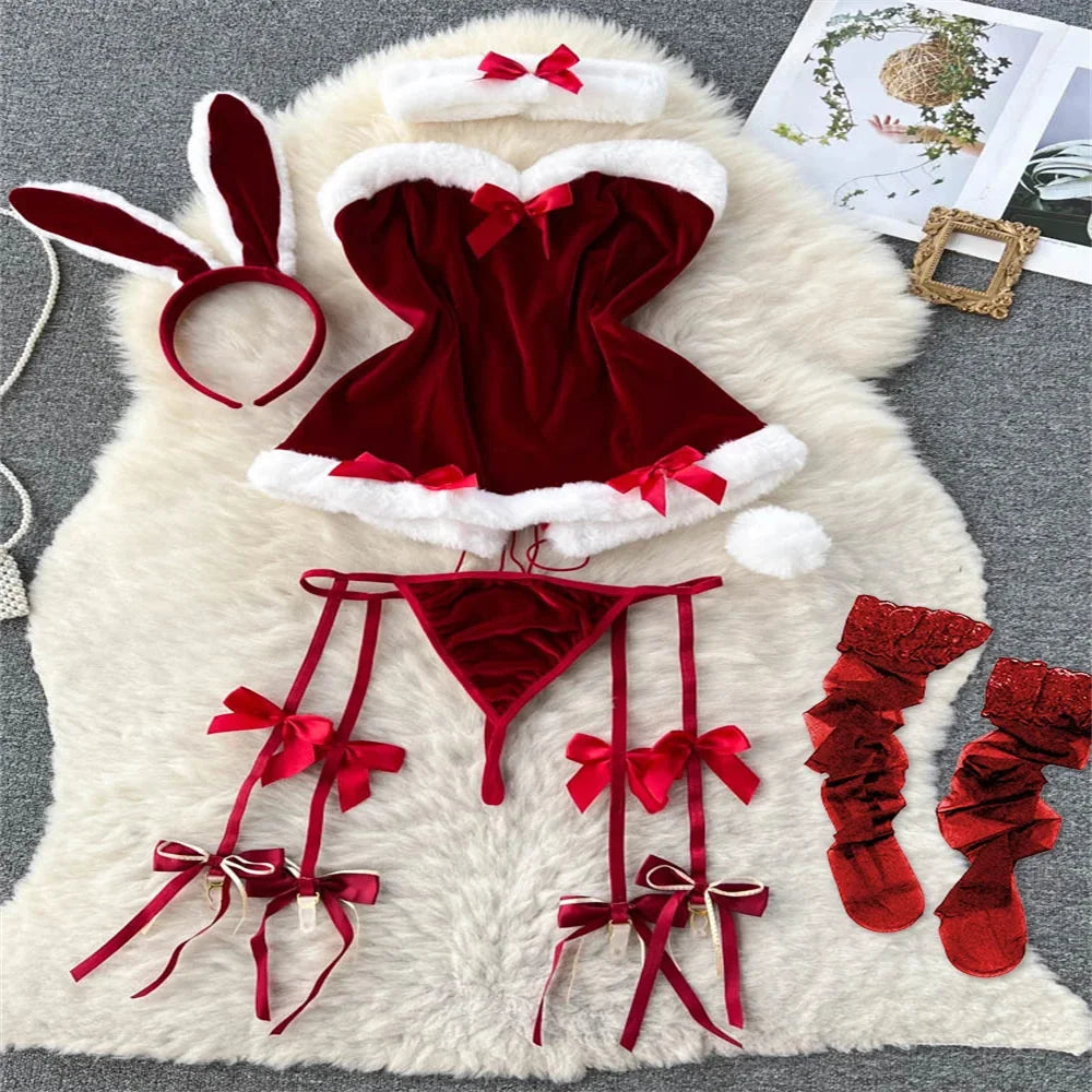 Body Sexy Bunny Girl – Ensemble Clubwear en Similicuir et Dentelle, Cosplay Nocturne Glamour