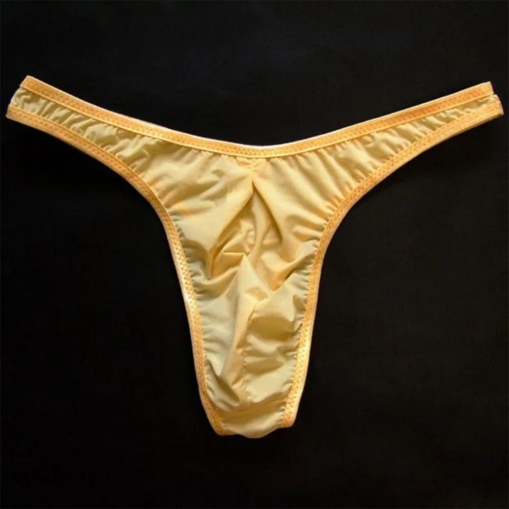 Tanga Ultra-Stretch “Ice Touch” – Lingerie Masculine en Soie Glacée