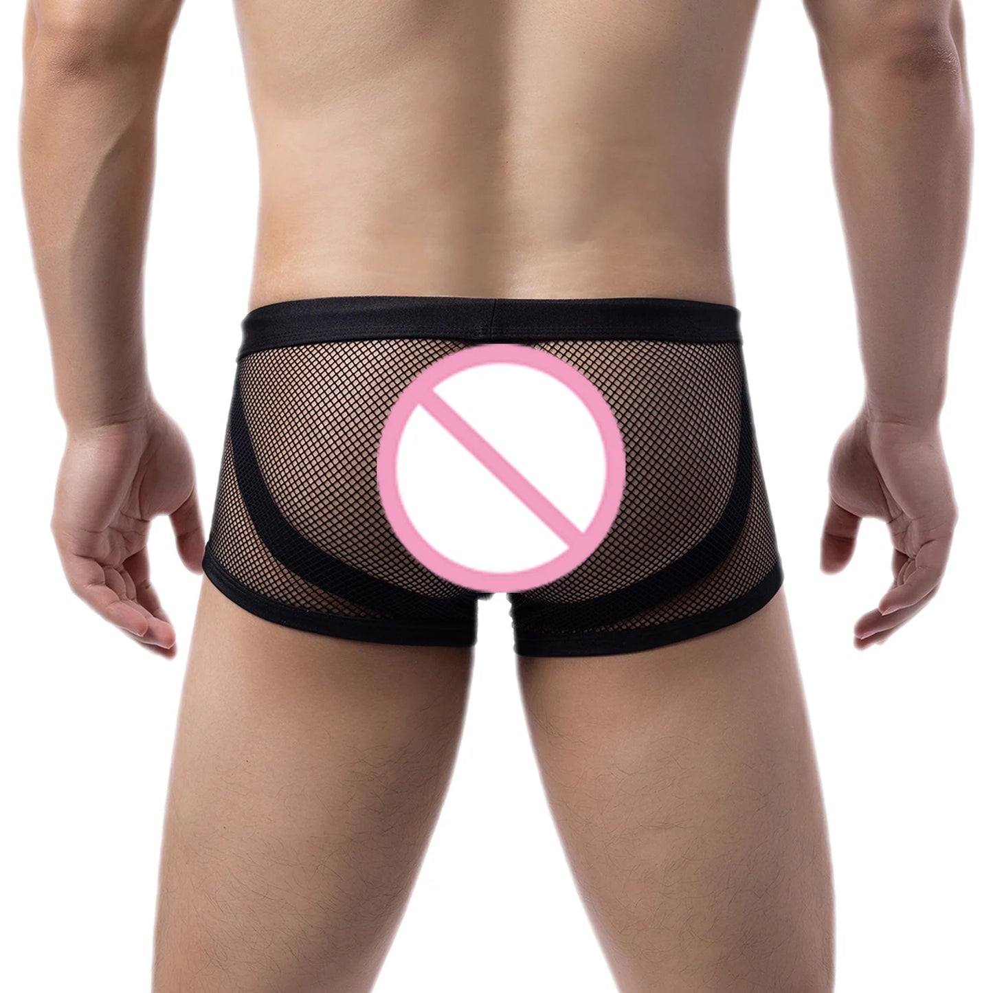 Boxer Jockstrap “Black Mesh” – Sous-vêtement Transparent Sexy pour Homme