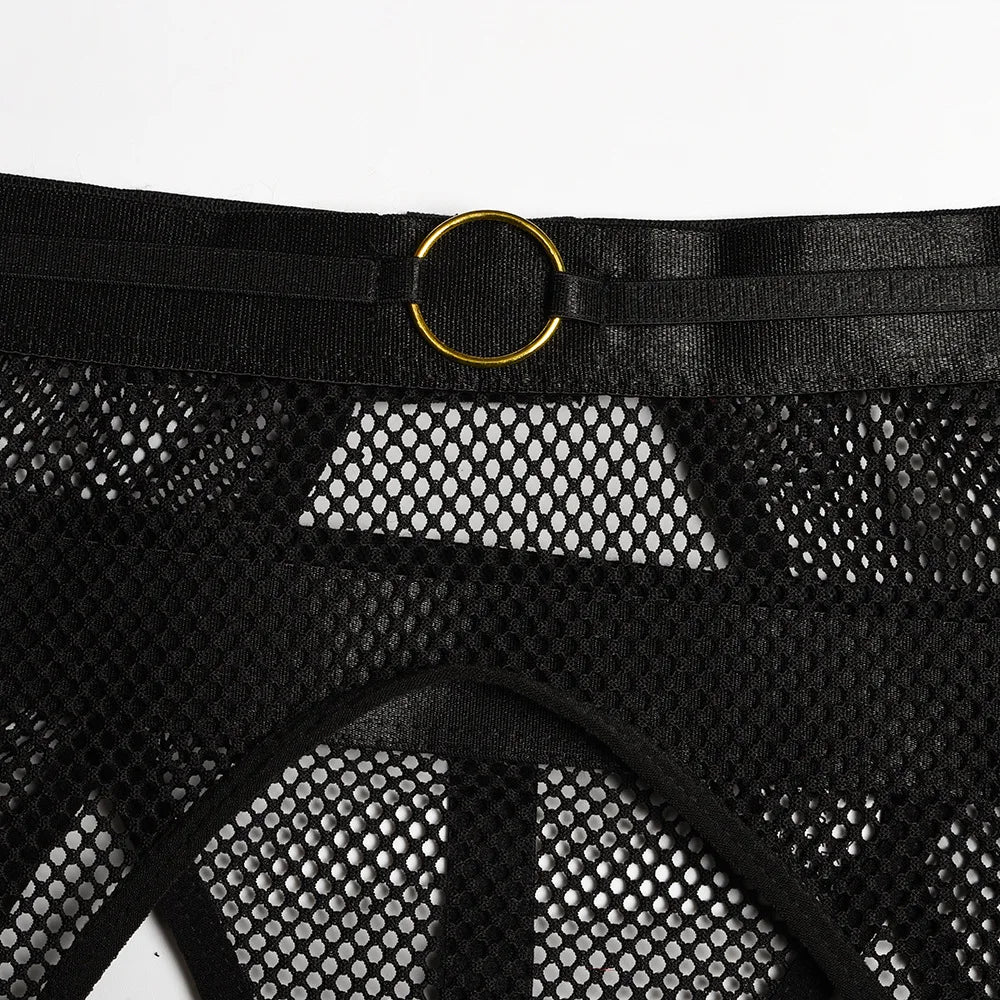 "Scarlet Empress" – Ensemble lingerie rouge sexy avec soutien-gorge, string et porte-jarretelles