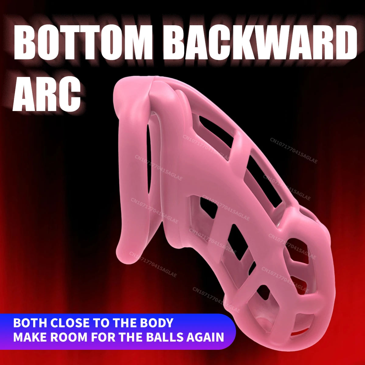 Cock Cage HESEKS – Dispositif de Chasteté Masculine avec Serrure Invisible et 4 Anneaux Ajustables | Design 3D Léger & Respirant