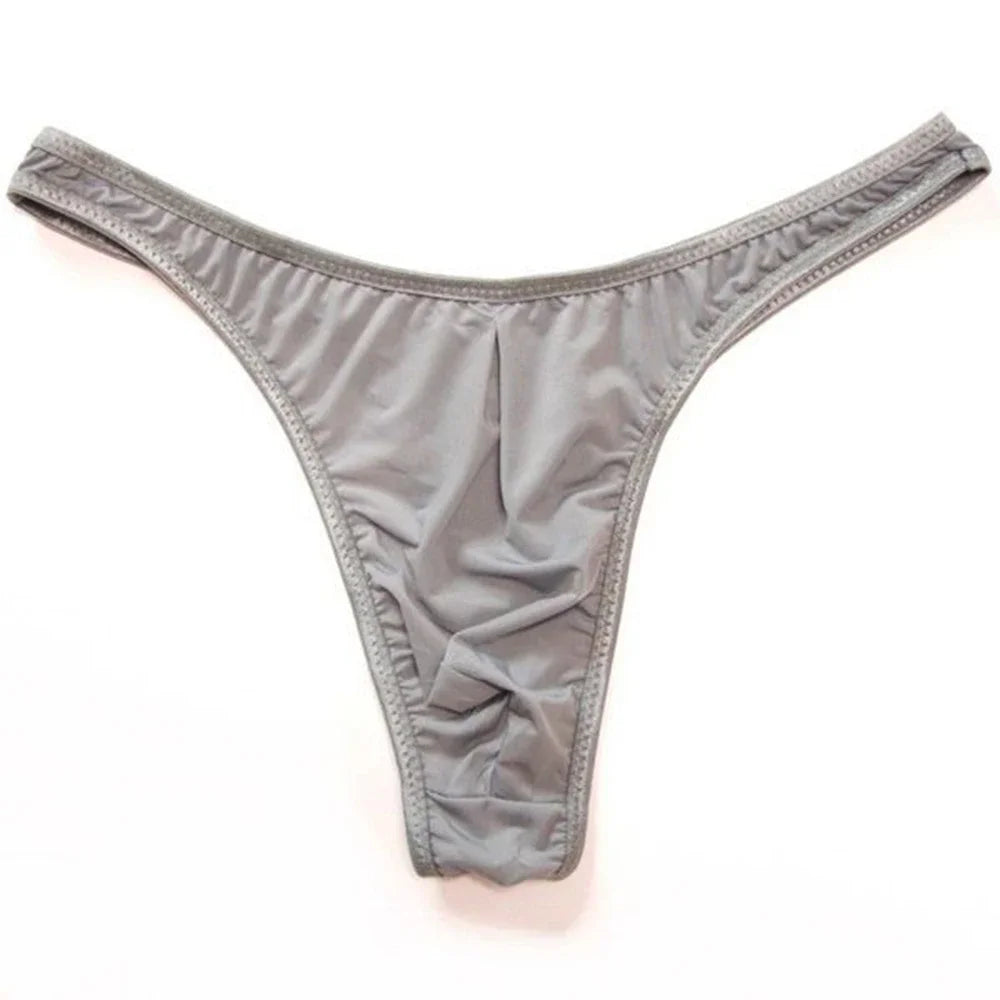 Tanga Ultra-Stretch “Ice Touch” – Lingerie Masculine en Soie Glacée