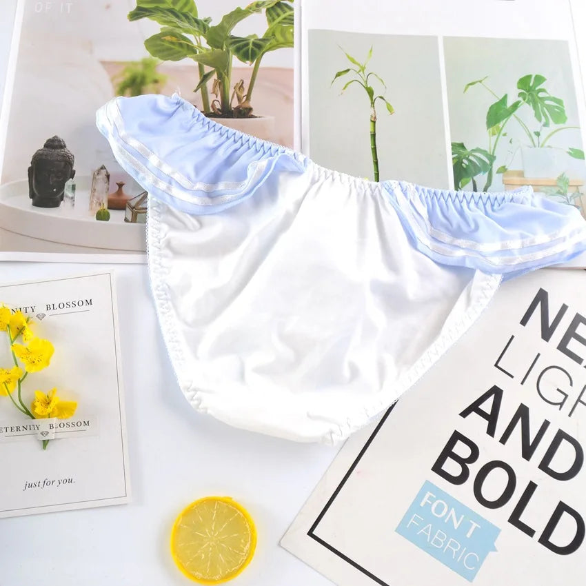 Culotte Cosplay “Sailor Ruffle” – Lingerie Sexy & Confortable, Détail Noeud Marin