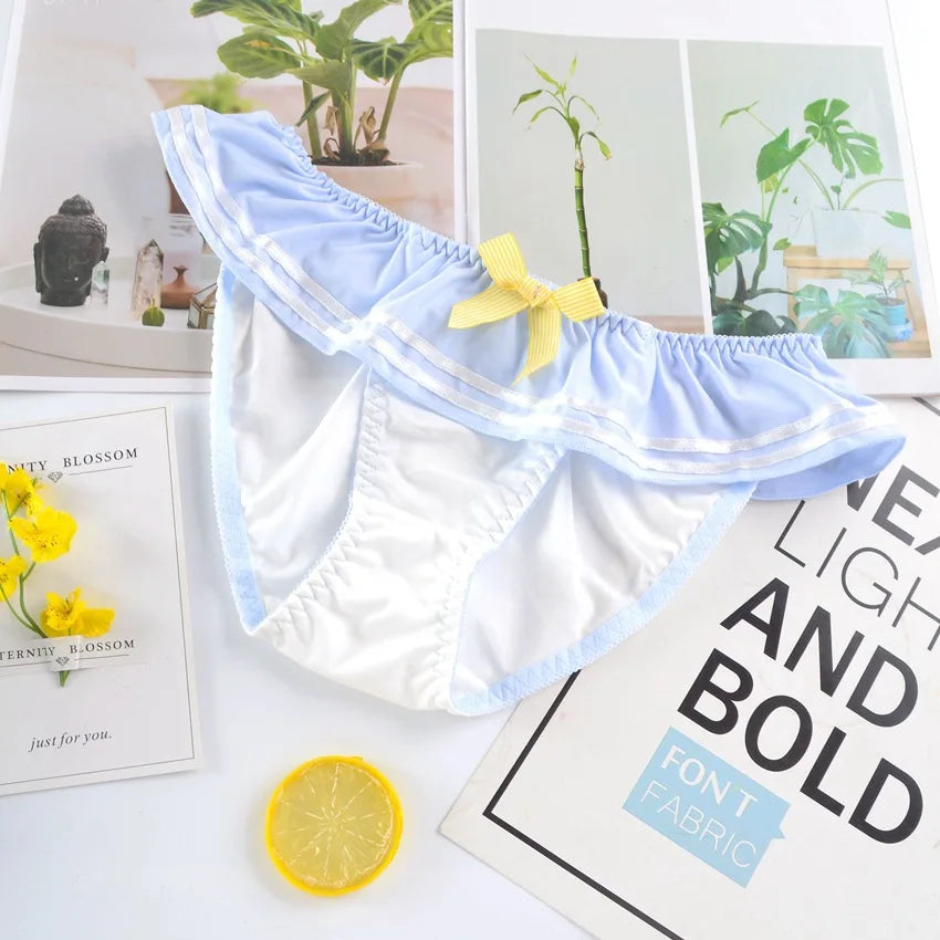 Culotte Cosplay “Sailor Ruffle” – Lingerie Sexy & Confortable, Détail Noeud Marin