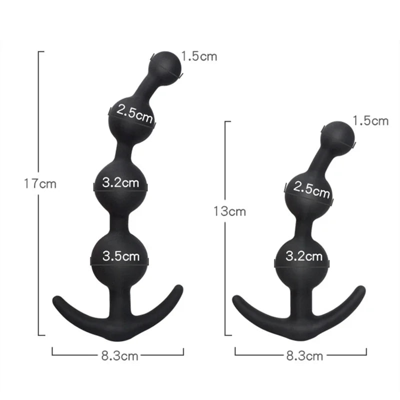 Chaîne Anale Silicone Médical – Perles Progressives Stimulantes G-Spot & Prostate | Plug Souple et Sécurisé pour Jeux Intimes Solo ou Duo