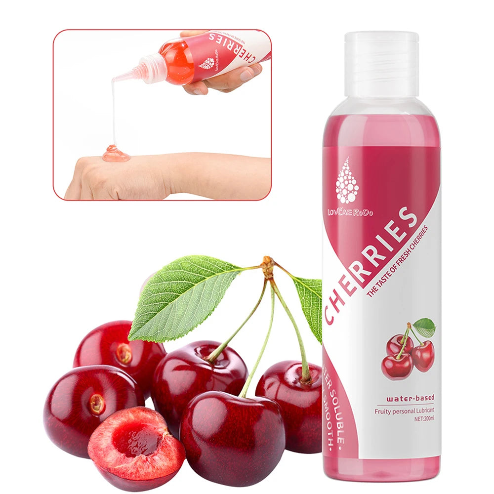 Lubrifiant Intime 200ML - Gel à Base d’Eau Aromatisé, Nettoyage Facile, Texture Glissante et Non Collante