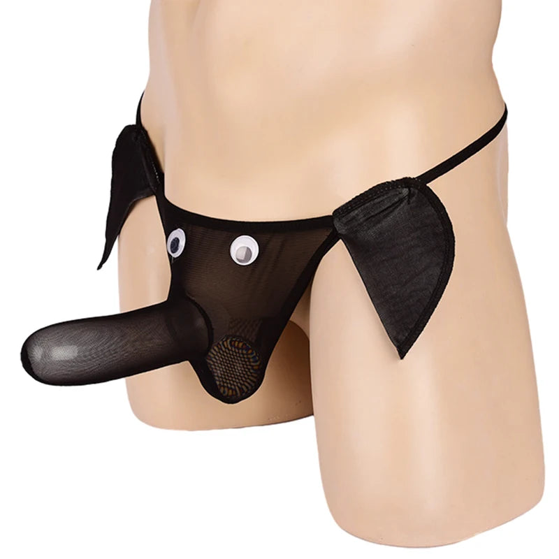 String Homme Éléphant – Slip Sexy Humour & Séduction, Tissu Extensible et Respirant