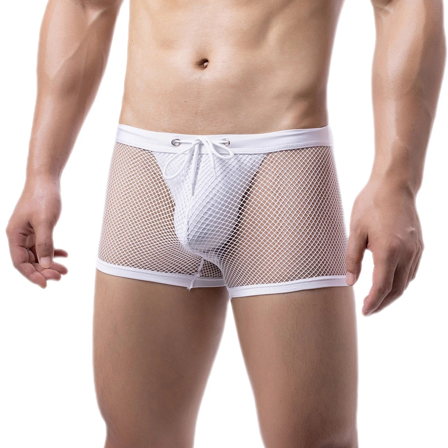 Boxer Jockstrap “Black Mesh” – Sous-vêtement Transparent Sexy pour Homme