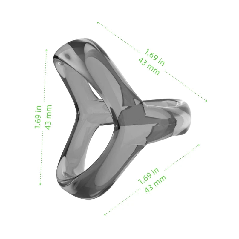 Cockring Triple Anneau Silicone – Anneau de Retardement Éjaculatoire et de Maintien de l’Érection