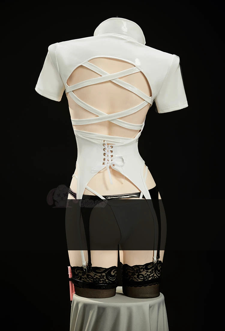 Cosplay Tifa Infirmière – Déguisement Sexy & Fidèle au Jeu – Ensemble Complet avec Perruque