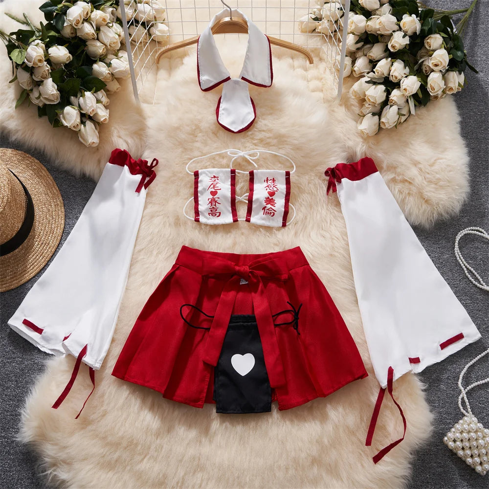 Ensemble Lingerie Saint-Valentin – Body Sexy en Dentelle & Satin avec Accessoires Rubans