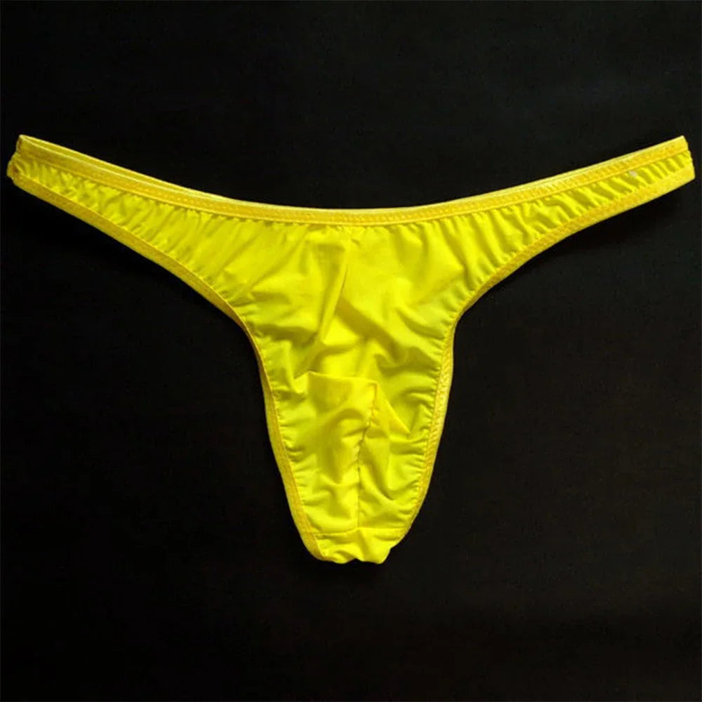 Tanga Ultra-Stretch “Ice Touch” – Lingerie Masculine en Soie Glacée