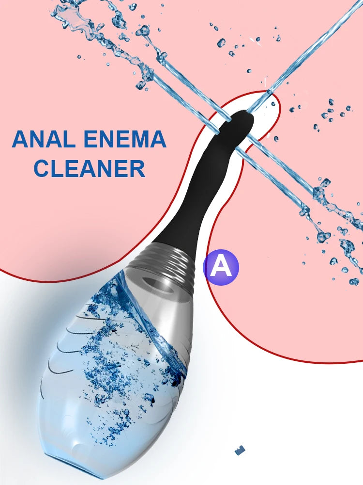 Douche Anale en Silicone - Lavement Intime Anti-Retour 300ml | Nettoyage Sécurisé et Hygiénique