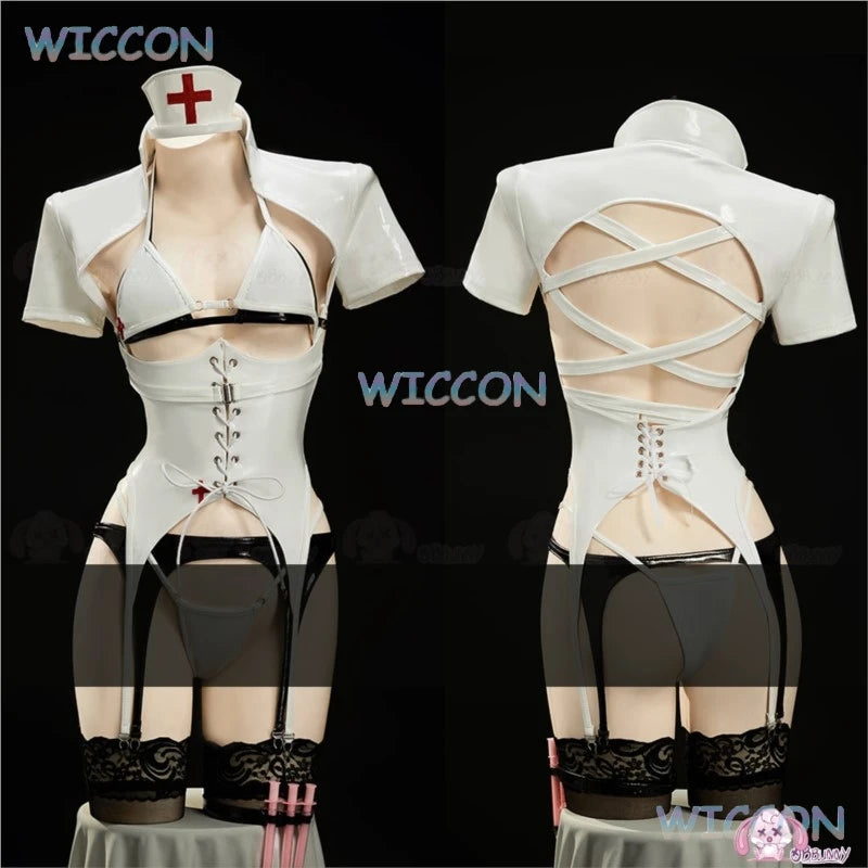 Cosplay Tifa Infirmière – Déguisement Sexy & Fidèle au Jeu – Ensemble Complet avec Perruque