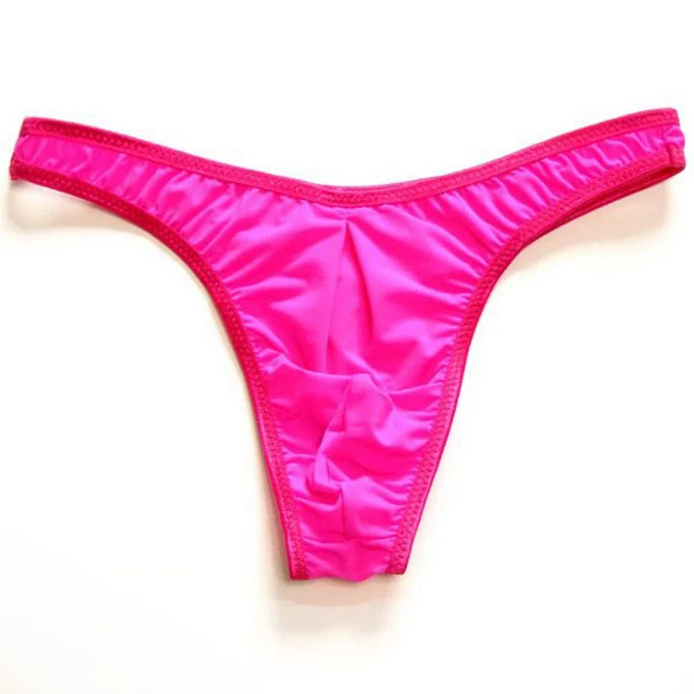 Tanga Ultra-Stretch “Ice Touch” – Lingerie Masculine en Soie Glacée