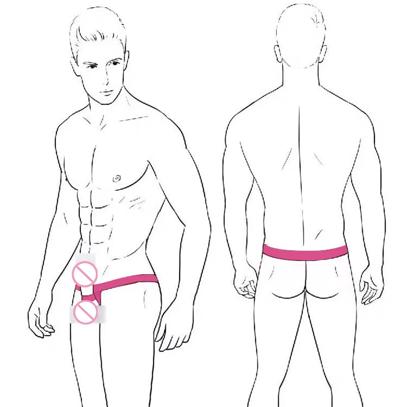 "Backfire" – String masculin ouvert avec cockring intégré & fesses nues