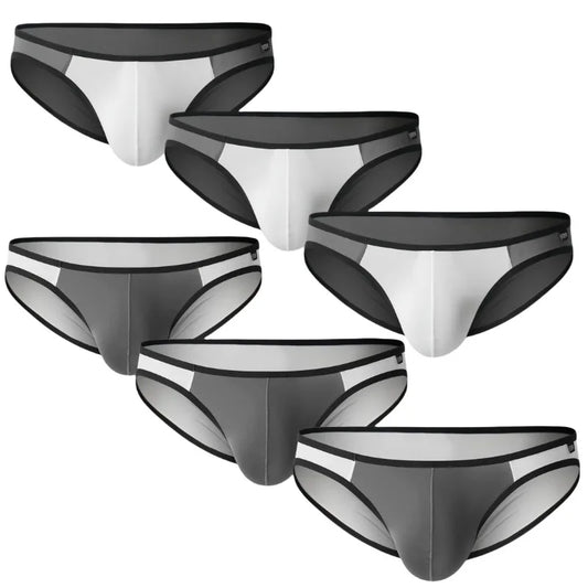 Pack de 6 Slips Masculins IceSilk – Confort Respirant & Sensualité Minimaliste