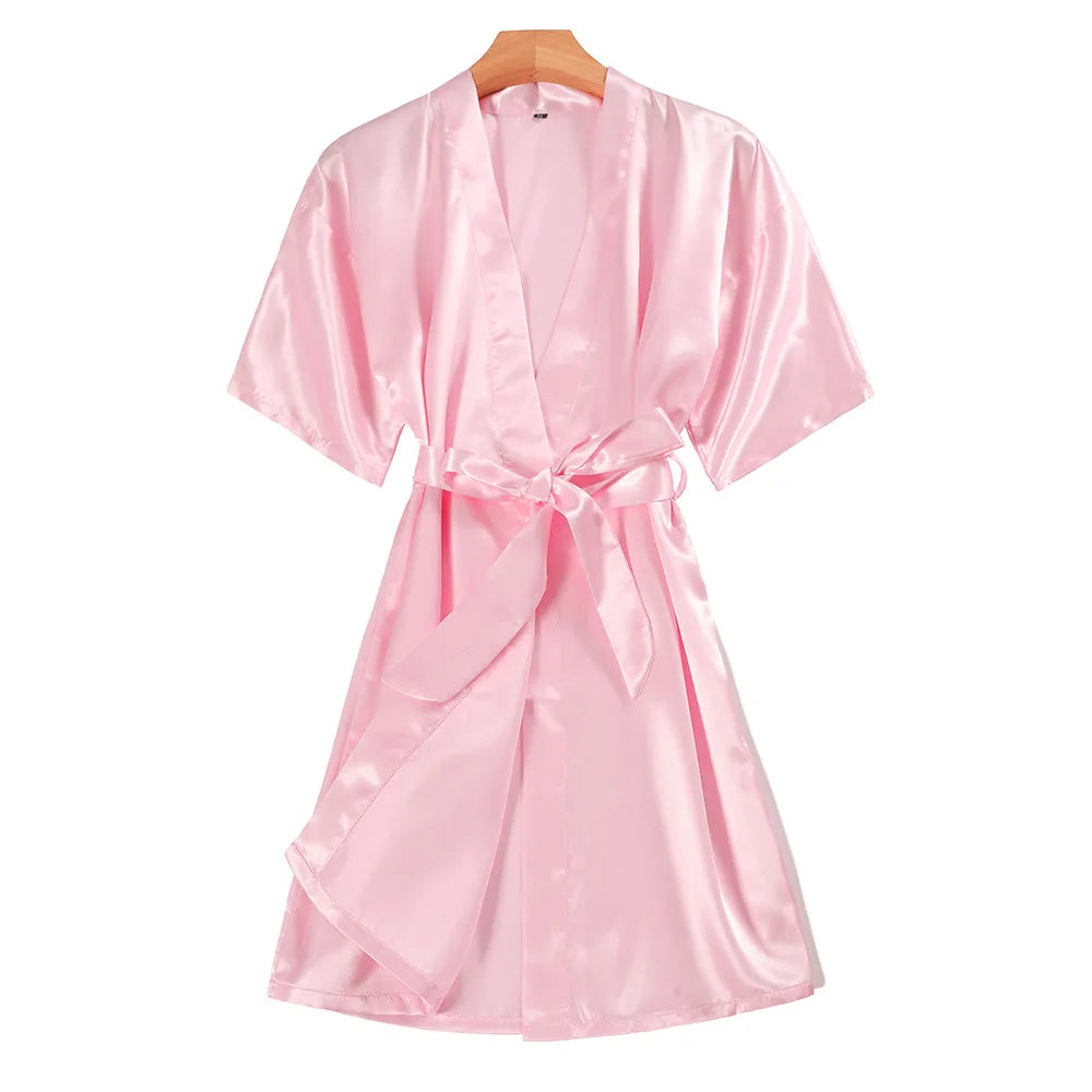 Duo de Kimonos Satinés "King & Queen" – Peignoirs Assortis Couple Élégance & Sensualité